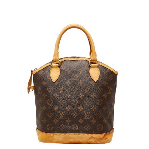 LOUIS VUITTON Brown Monogram Leather Lockit Tote Bag